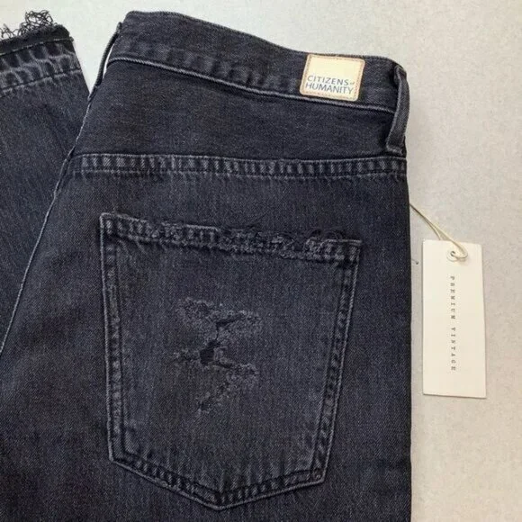 Citizens Of Humanity Sasha Twist Crop Flare 27 Black Hawk NWT - Picture 3 of 7